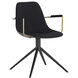Cassius Abbington Black / Bravo Black Swivel Dining Armchair, Swivel
